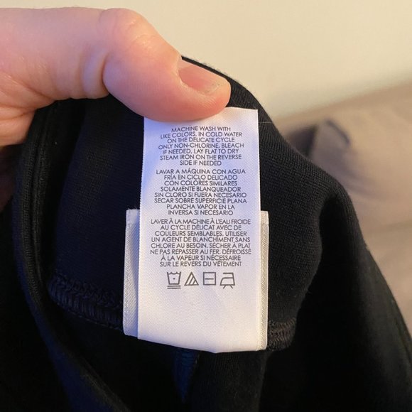 ✨ Black Straight-Legged Legging Pants ~ Size L ~ Cute Open Ankle Detail ✨ - Picture 7 of 7